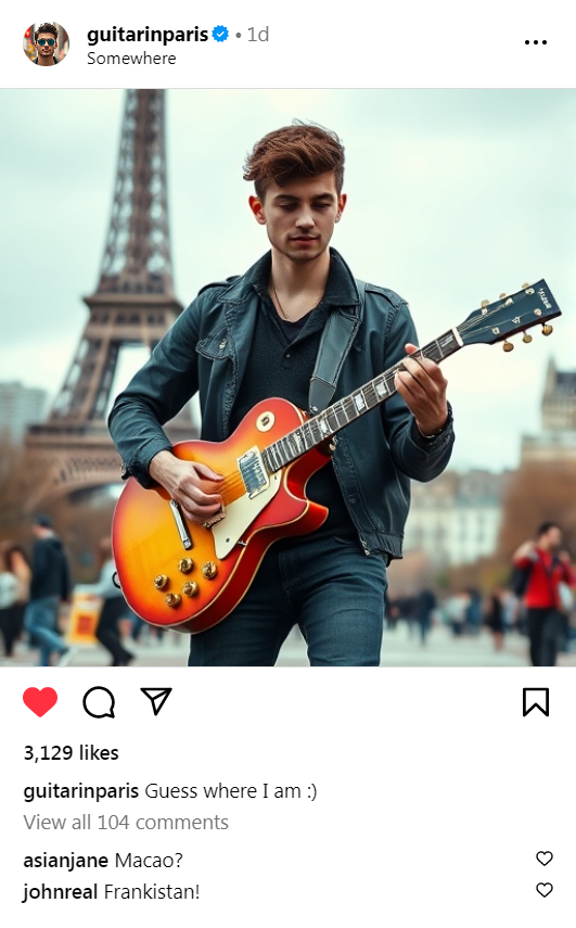 Guitar man in Frankistan